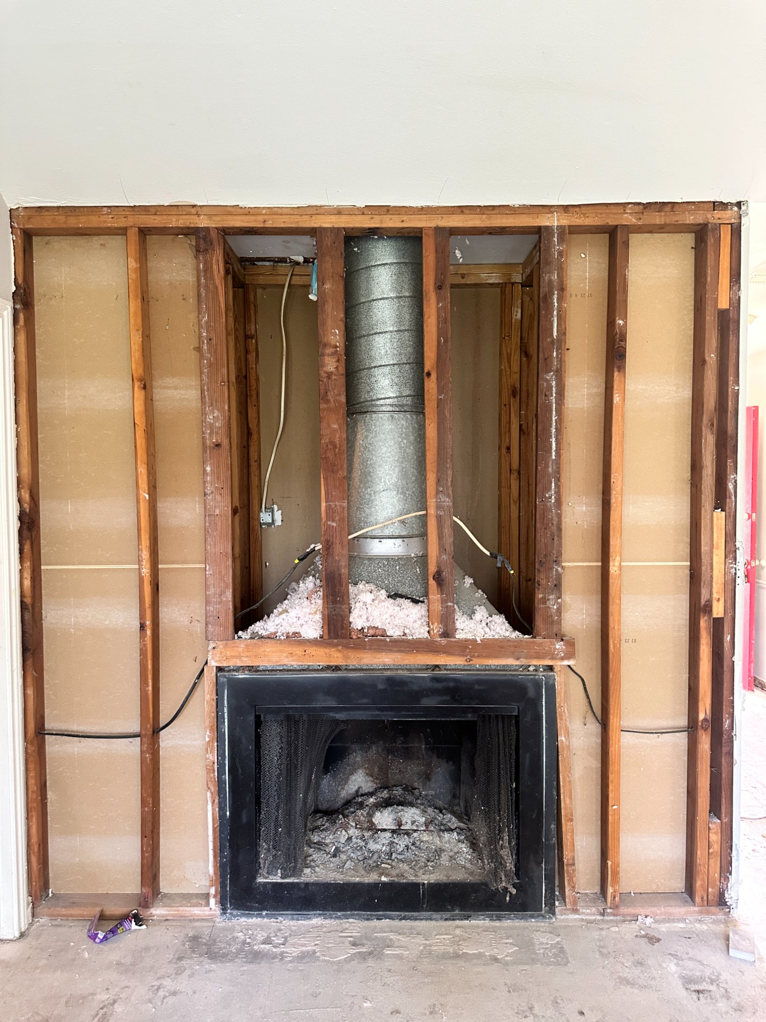 Chimenea antes de remodelación